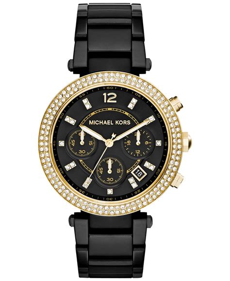 black square michael kors watch|Michael Kors chronograph ladies watch.